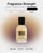 A bottle of DedCool Mocha Magic fragrance centered on a soft beige gradient background, with a fragrance strength slider above labeled Light, Medium, and Heavy, and text below reading Espresso + Mocha + Tonka Bean.